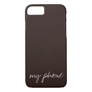 Case-Mate iPhone Case Texte personnalisé sur le chocolat noir