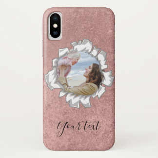 Case-Mate iPhone Case Texte photo personnalisé rose Gold Elegant