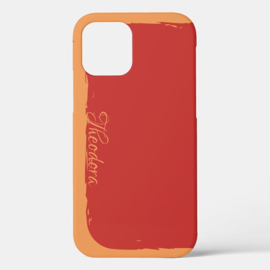 Coques Case-Mate iPhone Texte rouge et blanc orange Abstrait (Verso)