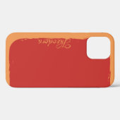 Coques Case-Mate iPhone Texte rouge et blanc orange Abstrait (Verso (horizontal))