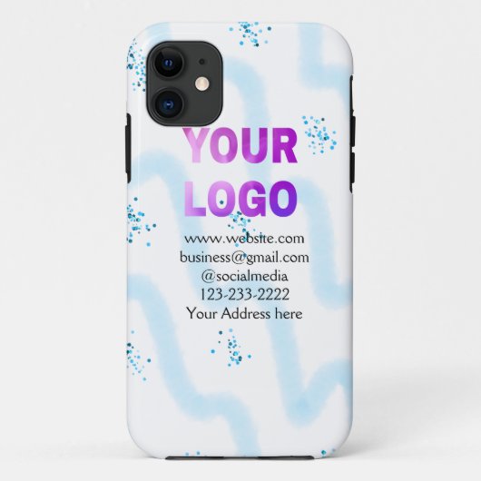 Coques Case-Mate iPhone texte simple minimal ajoutez votre logo/conception (Dos)