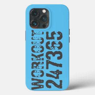 Case-Mate iPhone Case Texte usé et rayé Workout 247365 bleu