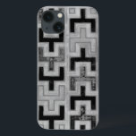Etui iPhone 13 Textile de boue africain avec Motifs géométriques<br><div class="desc">Cette impression a été réalisée par Norman Wyatt,  Jr. dans le style d'un chiffon en boue africain. Le textile en tissu de boue,  originaire du Mali,  est un signe d'identité culturelle. Affichez votre amour de la culture mondiale et des motifs géométriques en achetant cette impression!</div>