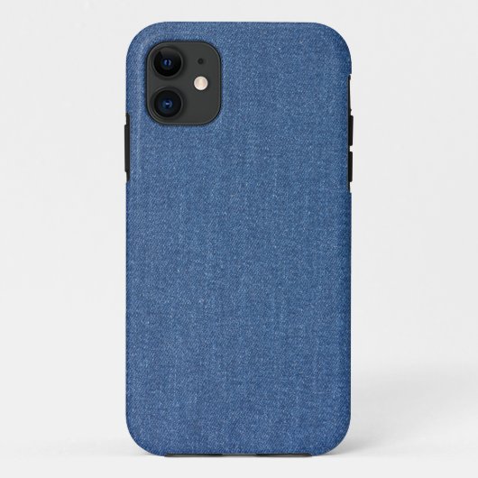 Coques Case-Mate iPhone Textile fabric bleu fashion jean denim (Dos)