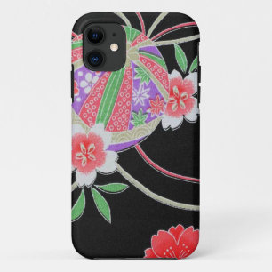 Coque Case-Mate Pour iPhone Textile japonais de KIMONO, motif de fleuron