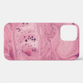 Coques Case-Mate iPhone textile rose et noire à fleurs (Verso (horizontal))