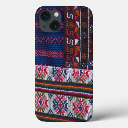 Coques Case-Mate iPhone Textiles colorés du Bhutan (Verso)