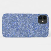 Coques Case-Mate iPhone Textura rústica azul e efeito prateado (Dos (Horizontal))
