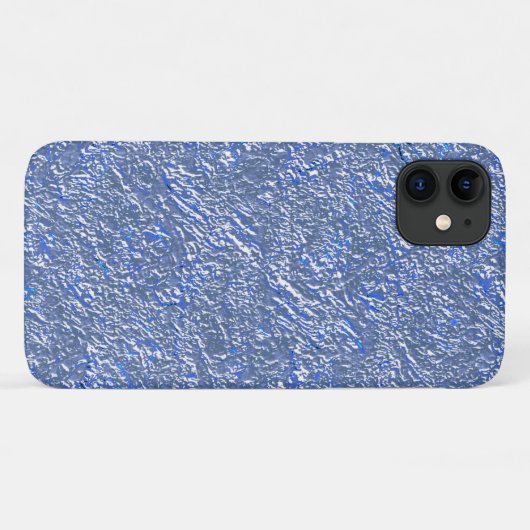 Coques Case-Mate iPhone Textura rústica azul e efeito prateado (Dos (Horizontal))