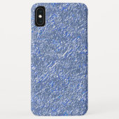 Coques Case-Mate iPhone Textura rústica azul e efeito prateado (Dos)