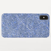 Coques Case-Mate iPhone Textura rústica azul e efeito prateado (Dos (Horizontal))