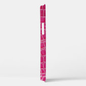 Coques Case-Mate iPhone Texture à motif d'alligator rose (Verso / Droite)