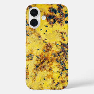 Coques iPhone 16 Texture Abstrait Jaune Vibrant