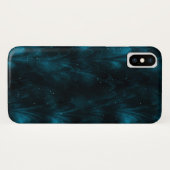 Coques Case-Mate iPhone Texture Abstrait Nébuleuse Bleue (Dos (Horizontal))
