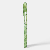 Coques Case-Mate iPhone Texture Abstraite de papier broché vert (Verso / Gauche)