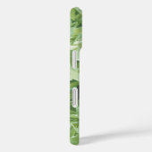 Coques Case-Mate iPhone Texture Abstraite de papier broché vert (Verso / Droite)