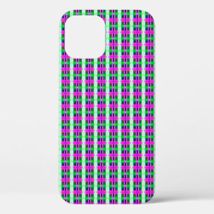 Case-Mate iPhone Case texture abstraite, motif plaid coloré, goudron rét