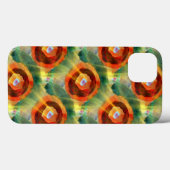 Coques Case-Mate iPhone texture artistique Eau abstraite verte, orange, ce (Verso (horizontal))