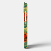 Coques Case-Mate iPhone texture artistique Eau abstraite verte, orange, ce (Verso / Gauche)