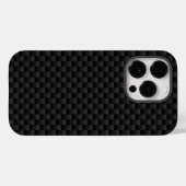 Coques Case-Mate iPhone Texture automobile en fibre de carbone noire (Verso (horizontal))