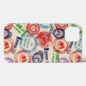 Coques Case-Mate iPhone Texture avec de vrais timbres (Verso (horizontal))