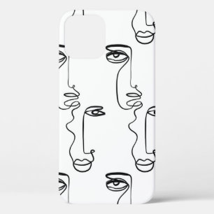 Case-Mate iPhone Case Texture avec faces abstraites. Une ligne continue