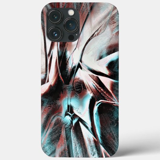 Coques Case-Mate iPhone texture biseautée rouge à bleu pixélisée (Verso)