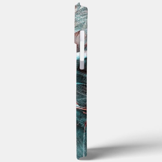 Coques Case-Mate iPhone texture biseautée rouge à bleu pixélisée (Verso / Gauche)