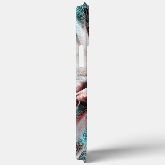 Coques Case-Mate iPhone texture biseautée rouge à bleu pixélisée (Verso / Droite)