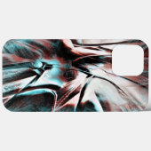 Coques Case-Mate iPhone texture biseautée rouge à bleu pixélisée (Verso (horizontal))