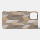 Coques Case-Mate iPhone Texturé Bleu, Jaune, Chevron Olive. (Verso (horizontal))