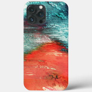 Case-Mate iPhone Case Texture bleu orange rustique en forme de bord de m