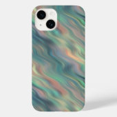 Coques Case-Mate iPhone Texture bleue Iris Wavy (Verso)