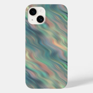 Coques Pour iPhone Texture bleue Iris Wavy