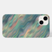 Coques Case-Mate iPhone Texture bleue Iris Wavy (Verso (horizontal))