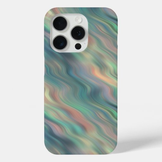 Coques Case-Mate iPhone Texture bleue Iris Wavy (Verso)