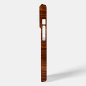 Coques Case-Mate iPhone Texture Brown Brown en bois acajou (Verso / Gauche)