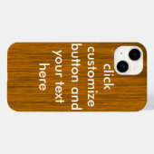 Coques Case-Mate iPhone texture brune en bois à grains serrés (Verso (horizontal))