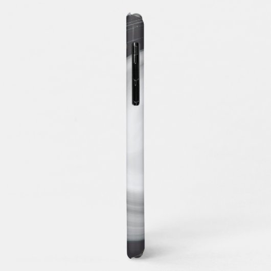 Coques Case-Mate iPhone Texture cool en marbre noir blanc en pierre (Dos/Gauche)