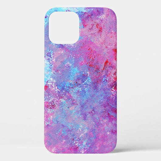 Coques Case-Mate iPhone Texture créative bleu-rose, taches de peinture. (Verso)