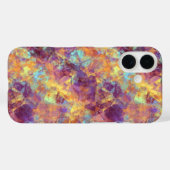 Coques Case-Mate iPhone Texture crumplée pourpre de prune (Verso (horizontal))