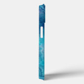 Coques Case-Mate iPhone Texture d'Agate Turquoise Bleu (Verso / Droite)