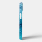 Coques Case-Mate iPhone Texture d'Agate Turquoise Bleu (Verso / Droite)