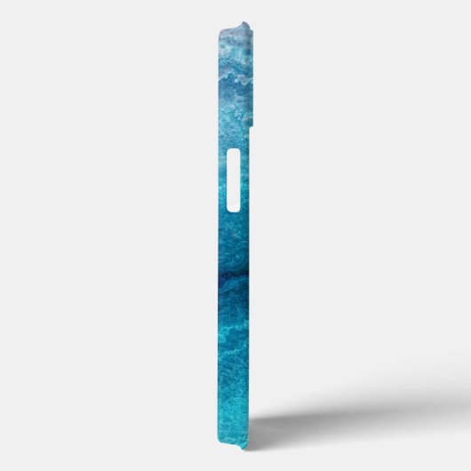 Coques Case-Mate iPhone Texture d'Agate Turquoise Bleu (Verso / Droite)