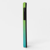 Coques Case-Mate iPhone Texture d'aquarelle d'Ombre - vert et mer de Teal (Dos/Gauche)