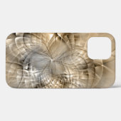 Coques Case-Mate iPhone Texture d'art fractal moderne abstrait Tons de Ter (Verso (horizontal))