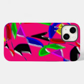 Coques Case-Mate iPhone Texture d'art moderne, rose (Verso (horizontal))