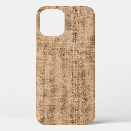 Coques Case-Mate iPhone texture de burlap Brown, tissu rustique. (Verso)