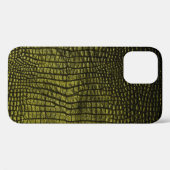 Coques Case-Mate iPhone Texture de crocodile foncé de luxe (Verso (horizontal))