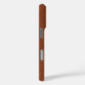 Coques Case-Mate iPhone Texture de cuir marron masculin (Verso / Droite)
